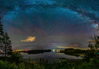 Milky Way Panoramic at Seaside Retreat