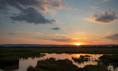 Sunrise over the pond